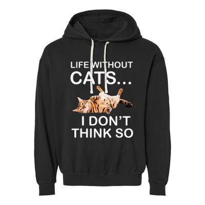 Ca For MenWomen Funny Ca For Cat DadMom Garment-Dyed Fleece Hoodie