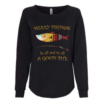 Christmas FisherS Merry Fishmas To All Christmas Fishing Gift Womens California Wash Sweatshirt