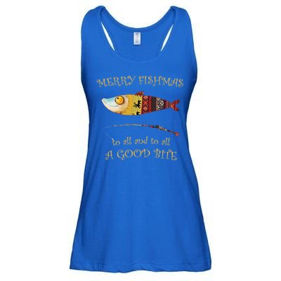 Christmas FisherS Merry Fishmas To All Christmas Fishing Gift Ladies Essential Flowy Tank