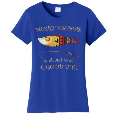 Christmas FisherS Merry Fishmas To All Christmas Fishing Gift Women's T-Shirt