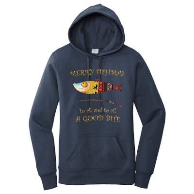 Christmas FisherS Merry Fishmas To All Christmas Fishing Gift Women's Pullover Hoodie