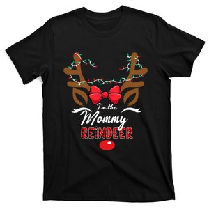 Christmas Family Matching I Am The Mommy Reindeer Red Plaid T-Shirt