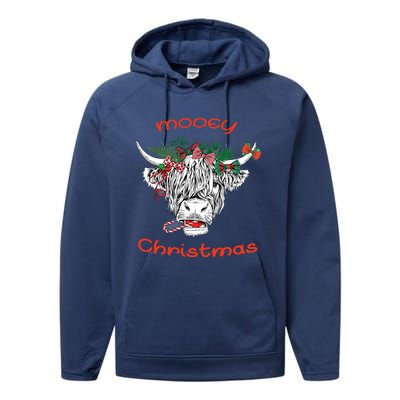 Cow Farmer Mooey Christmas Performance Fleece Hoodie