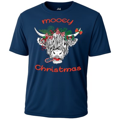 Cow Farmer Mooey Christmas Cooling Performance Crew T-Shirt