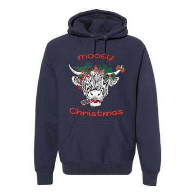 Cow Farmer Mooey Christmas Premium Hoodie