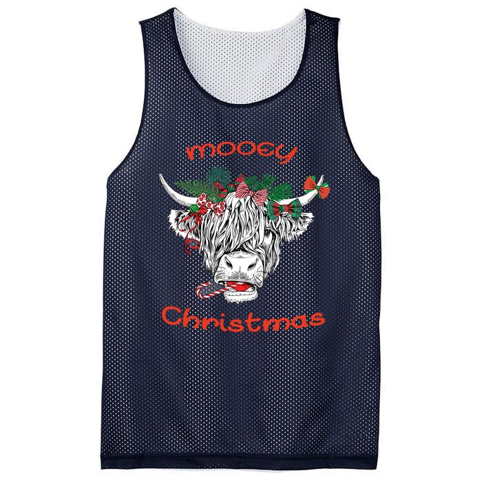 Cow Farmer Mooey Christmas Mesh Reversible Basketball Jersey Tank