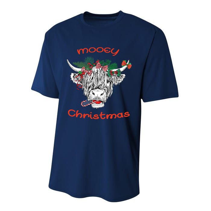 Cow Farmer Mooey Christmas Performance Sprint T-Shirt