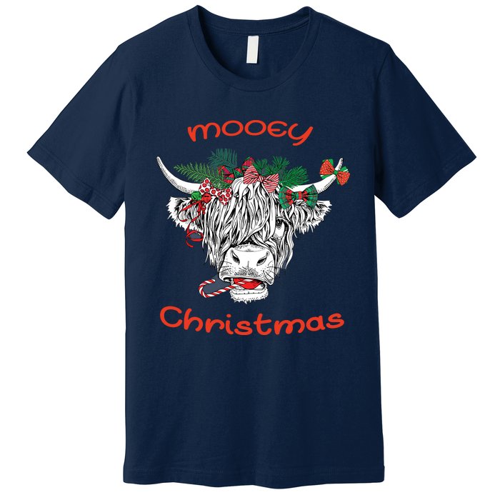 Cow Farmer Mooey Christmas Premium T-Shirt