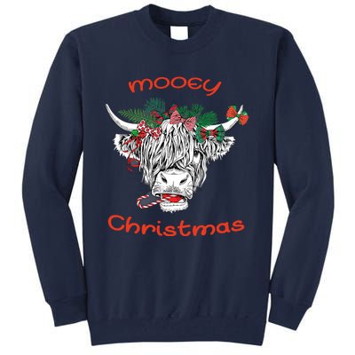 Cow Farmer Mooey Christmas Tall Sweatshirt