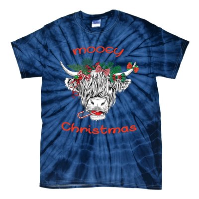 Cow Farmer Mooey Christmas Tie-Dye T-Shirt