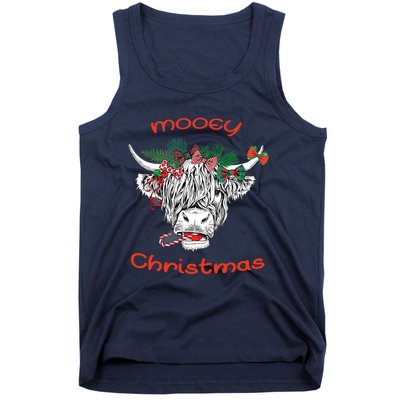 Cow Farmer Mooey Christmas Tank Top