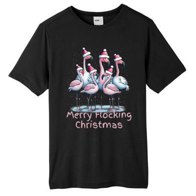 Christmas Flamingos Merry Flocking Christmas Gift Tall Fusion ChromaSoft Performance T-Shirt