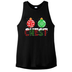 ChestNuts Funny Matching Chestnuts Christmas Couples Chest Ladies PosiCharge Tri-Blend Wicking Tank