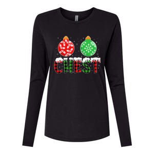 ChestNuts Funny Matching Chestnuts Christmas Couples Chest Womens Cotton Relaxed Long Sleeve T-Shirt