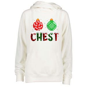 ChestNuts Funny Matching Chestnuts Christmas Couples Chest Womens Funnel Neck Pullover Hood