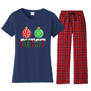 ChestNuts Funny Matching Chestnuts Christmas Couples Chest Women's Flannel Pajama Set