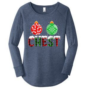 ChestNuts Funny Matching Chestnuts Christmas Couples Chest Women's Perfect Tri Tunic Long Sleeve Shirt