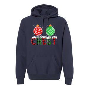 ChestNuts Funny Matching Chestnuts Christmas Couples Chest Premium Hoodie