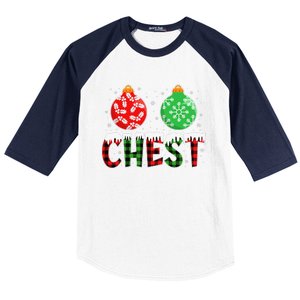 ChestNuts Funny Matching Chestnuts Christmas Couples Chest Baseball Sleeve Shirt