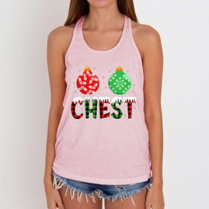 ChestNuts Funny Matching Chestnuts Christmas Couples Chest Women's Knotted Racerback Tank