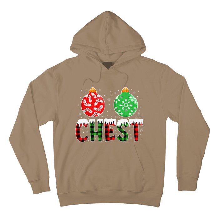 ChestNuts Funny Matching Chestnuts Christmas Couples Chest Hoodie