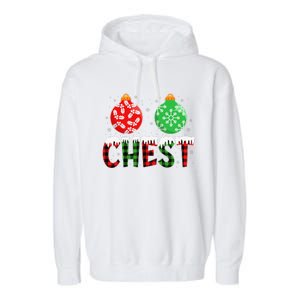 ChestNuts Funny Matching Chestnuts Christmas Couples Chest Garment-Dyed Fleece Hoodie