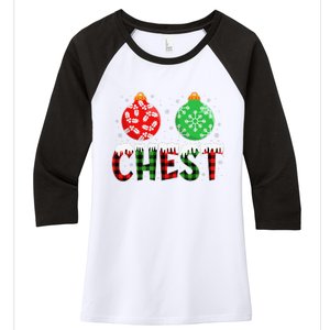 ChestNuts Funny Matching Chestnuts Christmas Couples Chest Women's Tri-Blend 3/4-Sleeve Raglan Shirt