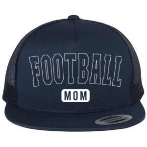 Cute Football Mom Athletic Text Gift Flat Bill Trucker Hat