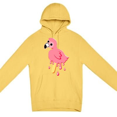 Cute Flamingo Merch Mrflimflam Bird Popsicle Ice Cream Day Gift Premium Pullover Hoodie