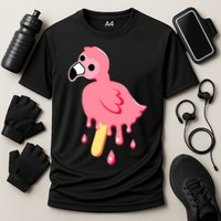 Cute Flamingo Merch Mrflimflam Bird Popsicle Ice Cream Day Gift Cooling Performance Crew T-Shirt