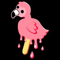 Cute Flamingo Merch Mrflimflam Bird Popsicle Ice Cream Day Gift Drawstring Bag