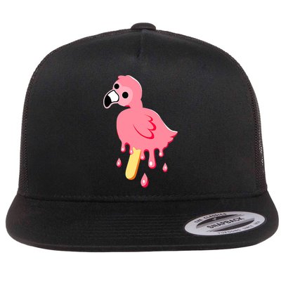 Cute Flamingo Merch Mrflimflam Bird Popsicle Ice Cream Day Gift Flatbill Hat