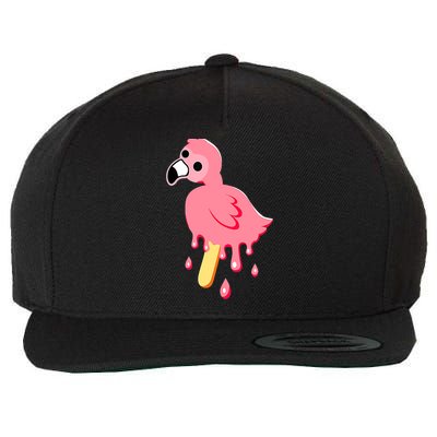 Cute Flamingo Merch Mrflimflam Bird Popsicle Ice Cream Day Gift Wool Snapback Cap