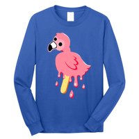 Cute Flamingo Merch Mrflimflam Bird Popsicle Ice Cream Day Gift Long Sleeve Shirt