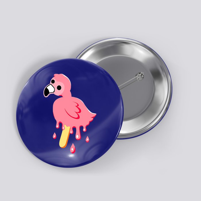 Cute Flamingo Merch Mrflimflam Bird Popsicle Ice Cream Day Gift Button