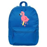 Cute Flamingo Merch Mrflimflam Bird Popsicle Ice Cream Day Gift 16 in Basic Backpack