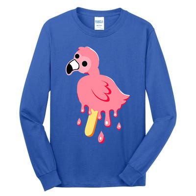 Cute Flamingo Merch Mrflimflam Bird Popsicle Ice Cream Day Gift Tall Long Sleeve T-Shirt