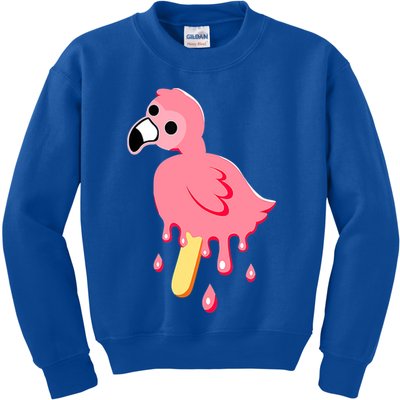 Cute Flamingo Merch Mrflimflam Bird Popsicle Ice Cream Day Gift Kids Sweatshirt