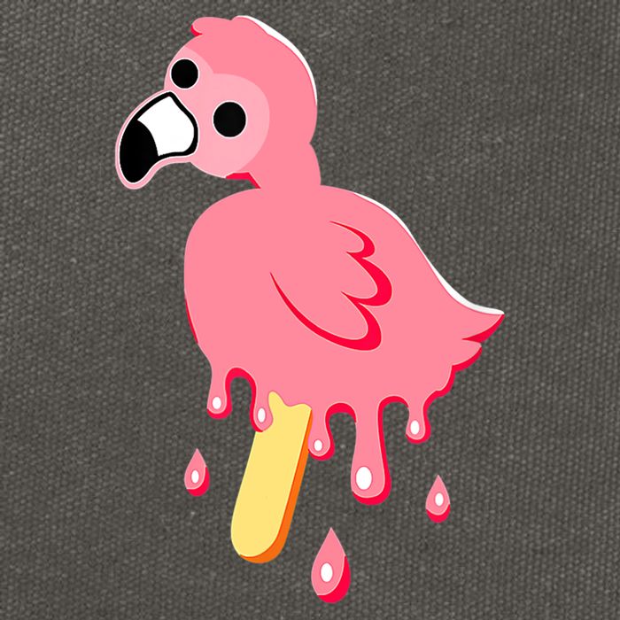 Cute Flamingo Merch Mrflimflam Bird Popsicle Ice Cream Day Gift Cotton Canvas Backpack