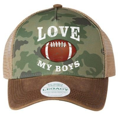 Cute Football Mom I Love My Football For Mom Birthday Gift Legacy Tie Dye Trucker Hat