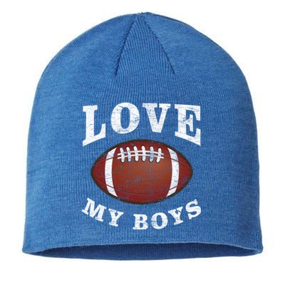 Cute Football Mom I Love My Football For Mom Birthday Gift Sustainable Beanie