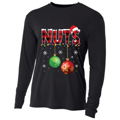 Chestnuts Funny Matching Couples Christmas Lights Nuts Cooling Performance Long Sleeve Crew