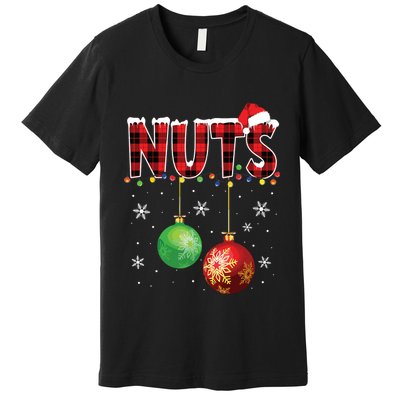 Chestnuts Funny Matching Couples Christmas Lights Nuts Premium T-Shirt