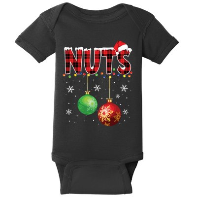 Chestnuts Funny Matching Couples Christmas Lights Nuts Baby Bodysuit