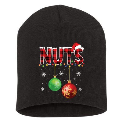 Chestnuts Funny Matching Couples Christmas Lights Nuts Short Acrylic Beanie