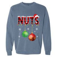 Chestnuts Funny Matching Couples Christmas Lights Nuts Garment-Dyed Sweatshirt