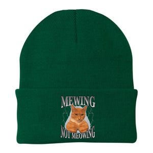 Cat Funny Meme Mewing Not Meowing Knit Cap Winter Beanie