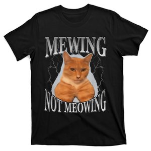 Cat Funny Meme Mewing Not Meowing T-Shirt