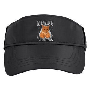 Cat Funny Meme Mewing Not Meowing Adult Drive Performance Visor