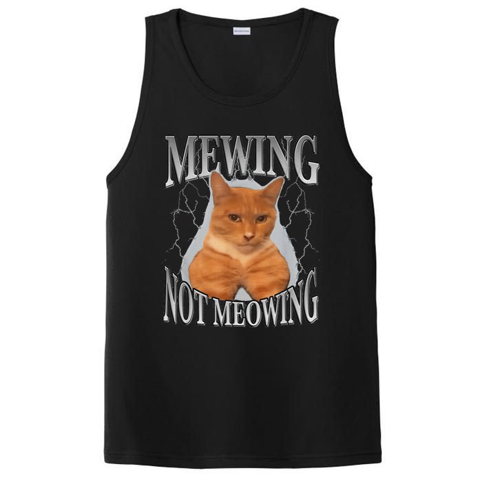 Cat Funny Meme Mewing Not Meowing PosiCharge Competitor Tank